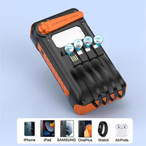 <span class=keywords><strong>Chargeur</strong></span> <span class=keywords><strong>solaire</strong></span> extérieur 10000mAh 20000mAh <span class=keywords><strong>Dynamo</strong></span> à manivelle Banque d'alimentation avec lampe torche intégrée Câbles intégrés <span class=keywords><strong>Chargeur</strong></span> <span class=keywords><strong>solaire</strong></span> 22.5W - Product Image 5