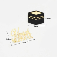 6-teiliges Set Kaaba Umrah Mubarak Goldene Buchstaben Acryl Verschiedene Größen Cupcake-Topper Kuchendekoration EID Ramadan Kareem Party-Deko