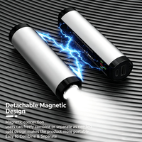 Chauffe-mains magnétique portable avec lampe torche intégrée et batterie externe USB pour l'hiver