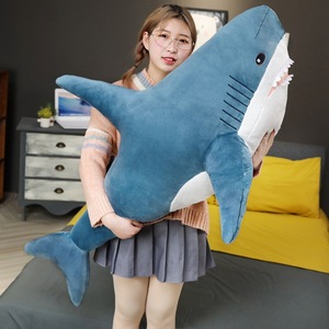 Chất lượng tốt lớn động vật biển cá mập đồ chơi sang trọng sáng tạo răng cưa cá mập búp bê búp bê Quà Tặng bán buôn - Product Image 3