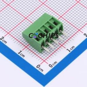 282834-5 Screw Terminal Block Through hole Component (THT),P=2.54mm Connector 1x5P 2.54mm Green Through Hole - Product Image 2