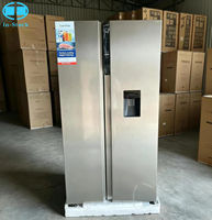 Réfrigérateur à air comprimé de grande capacité D 690L, appareil de réfrigération domestique, réfrigérateur à double porte sans givre avec distributeur d'eau