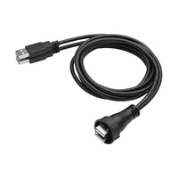 Conector USB2.0 Industrial de Montaje en Panel Lshitech M25.2mm IP67, Resistente a Altas Temperaturas, Polvo y Agua