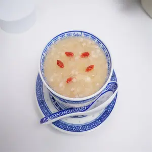 Sopa de Tremella liofilizada Fungo Branco Neve Cogumelo Gutian Origem Lugar Café da Manhã Tarde Chá