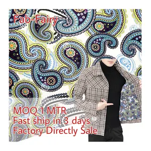 YH8-4051 Ready To Ship Paisley Designed Lining Digital Printed Satin Take Customized Order