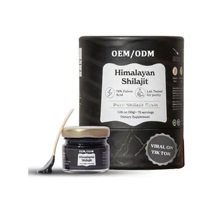 OEM-Eigenmarke Aufrüstung auslaufsicher neue Verpackung Shilajit-Extrakt Fulvinsäure-Flüssigkeit 30 g 50 g reines Himalaya-Shilajit-Harz