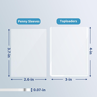 Protège-cartes rigides en PVC transparent 35PT 3x4 personnalisés pour cartes de sport, de baseball, de collection et de jeu TCG