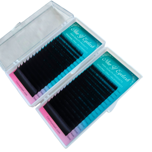 Extensiones de Pestañas 100% Hechas a Mano con Pelo Sintético de Volumen Completo, 16 Líneas, L/0.07/13mm, Color Negro, Rizador de Pestañas 100% al por Mayor - Product Image 6
