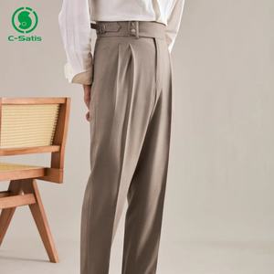 <span class=keywords><strong>Pantalon</strong></span> Homme Style Italien Automne et Hiver <span class=keywords><strong>Taille</strong></span> <span class=keywords><strong>Haute</strong></span> Droit Formel Business Décontracté <span class=keywords><strong>Pantalon</strong></span> de Costume - Product Image 2