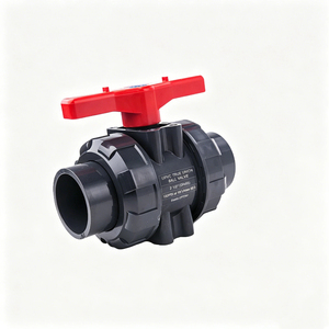 Valvola a sfera a doppio raccordo in UPVC all'ingrosso, da 1/2 a 4 pollici (DN15-DN100) PN10, in plastica PVC per sistemi di approvvigionamento idrico - Product Image 6