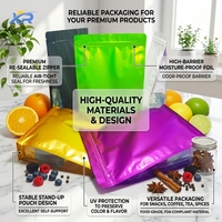 Sacs d'emballage personnalisables anti-humidité à fermeture éclair, en BOPP+MPET+PE, imprimés en héliogravure, scellés sur huit côtés, pour aliments