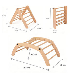 Set de Juego Triangular para Bebés 7 en 1, Estructura de Escalada Plegable de Madera con Arco, Rampa, Escalera, Material Suave y Ecológico para Interiores - Product Image 6