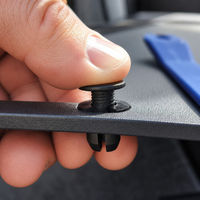 Clips de fixation en nylon noir pour garnitures de voiture, kit de 500 pièces, attaches en plastique pour porte, pare-chocs, garde-boue, utilisation universelle