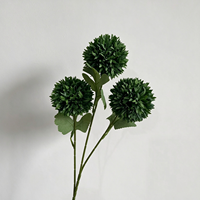 Fleurs artificielles de chrysanthème à 3 têtes pour décoration de mariage, arrangement domestique, accessoires de photographie, fleurs pour aménagement paysager de centre commercial