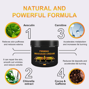 OEM ODM, gel amincissant anti-cellulite pour le corps, crème chaude pour le <span class=keywords><strong>ventre</strong></span> pour raffermir la taille, brûler les graisses et perdre du poids avec de la caféine au cacao - Product Image 2