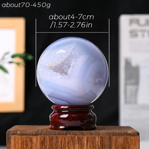 Whosale Price High Quality Natural Healing Stone Blue Lace Agate <b>Crystal</b> Sphere for Home Decoration - Product Image 3