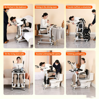 Chaise élévatrice hydraulique pour transfert de patients, capacité 180 kg, aide multifonctionnelle pour les soins à domicile destinée aux personnes âgées, handicapées et alitées