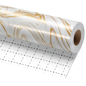 High Quality Gold Metallic Glossy Coated <b>Paper</b> Marble Pattern Gift Wrapping <b>Paper</b> <b>Roll</b> For Gifts Packing - Product Image 4