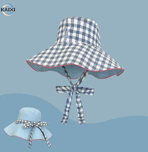 Chapeau de pêcheur d'été pour femmes, imprimé, à lacets, double face, protection solaire, casquette de baseball pour la pêche à large bord. - Product Image 2
