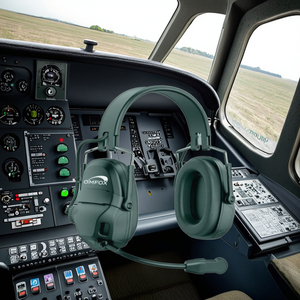 Auriculares de comunicación claros tácticos montados en la cabeza a prueba de agua 85dB protección auditiva para auriculares de teléfono de aviones aéreos - Product Image 1