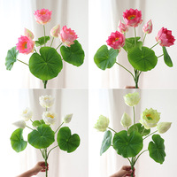 Bouquet de fleurs de lotus artificielles, fausse composition de nénuphars pour mariage, décoration florale pour la maison