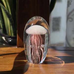 Decora cion de medusas de vidrio de cristal pisa peles de medusas de vidrio de cristal para decora cion del hogar - Product Image 2