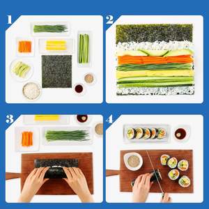 Alga Nori para <span class=keywords><strong>Sushi</strong></span>, 50 Hojas en Bolsa, Producto Certificado Kosher y Halal de China - Product Image 2