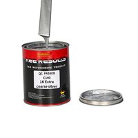 KEERESULTS C140 Peinture Acrylique Métallisée Extra Grossière Argent 1K Haute Teneur en Solides pour la Rénovation Automobile, Revêtement en Spray pour Réparation Automobile, Usine