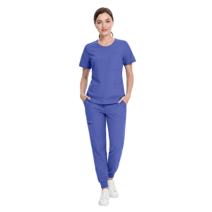 Conjunto de Uniforme Médico Unisex, Pantalones Jogger, Material Elástico de Spandex/Poliéster, Cómodo Conjunto de Pantalones y Blusa para Hospital - Product Image 6