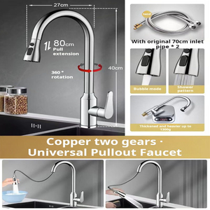 <span class=keywords><strong>Robinet</strong></span> de <span class=keywords><strong>cuisine</strong></span> en acier inoxydable 304 à poignée unique avec douchette extractible de 31,5 pouces, gris anthracite, pivotant à 360° pour <span class=keywords><strong>cuisine</strong></span> moderne - Product Image 6