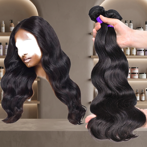 Wholesale Wowqueen <b>Body</b> <b>Wave</b> Bundles Cheap Raw Unprocessed Cuticle Aligned Brazilian Remy Virgin Hair Machine Double Weft 100g - Product Image 3