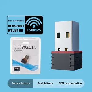 Chứng Khoán Sẵn Sàng USB 2.0 Không Dây Wifi <span class=keywords><strong>Adapter</strong></span> 150Mbps Cho Máy Tính Xách Tay Đen Mini Nhỏ Gọn Card Mạng Với Điều Khiển Đĩa - Product Image 6