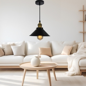 Nordic Retro Modern Pendant Light E27 Black Metal Shade Warm <strong>White</strong> <strong>Hanging</strong> for Dining Room Home Bar Chandeliers Pendant Lights - Product Image 3