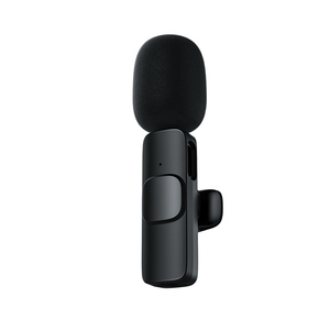 K9 Chất Lượng Cao Năng Động <span class=keywords><strong>Microphone</strong></span> Không Dây Âm Thanh Ghi Âm Lavalier Cho Điện Thoại thông minh Máy Ảnh Đa Hướng Hai Tai Loa - Product Image 2