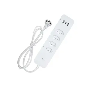 Moes tomada de parede inteligente, tomada de parede com wifi TYPE-C * 1 + usb * 2, controle de divisão 10 amp, temporizador remoto smart life/tuya app