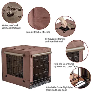 Cages pour chiens à double porte Cages pliables en métal pour chiots et chats