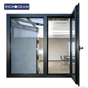 RICHOCEAN <span class=keywords><strong>Finestre</strong></span> a Battente in Alluminio e Vetro, Produzione Foshan, <span class=keywords><strong>Finestre</strong></span> Personalizzate a Basso Costo con Zanzariera - Product Image 1