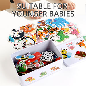 <span class=keywords><strong>Puzzle</strong></span> a Due <span class=keywords><strong>Pezzi</strong></span> per Bambini con Temi <span class=keywords><strong>di</strong></span> Traffico, Animali Selvatici, Dinosauri e Frutta, Gioco Educativo per Ragazzi e Ragazze - Product Image 2