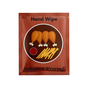 Logo personnalisé de la compagnie aérienne KFC, emballage individuel de tissu humide, paquet unique de parfum de Restaurant, <span class=keywords><strong>lingette</strong></span> humide pour la <span class=keywords><strong>main</strong></span> - Product Image 6