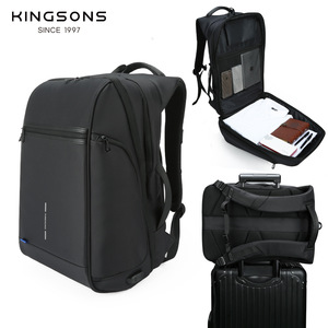 Kingsons Business <b>Backpack</b> <b>Black</b> 15.6 Inch Laptop Compartment With Usb Charging For Men Travel Work - Product Image 3