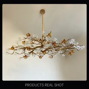 Lustres LED Rétro Cuivre Or Style Chinois Branche D'arbre <span class=keywords><strong>Suspension</strong></span> Lampes Suspendues Télécommande Milieu Salon <span class=keywords><strong>Salle</strong></span> <span class=keywords><strong>À</strong></span> <span class=keywords><strong>Manger</strong></span> - Product Image 5