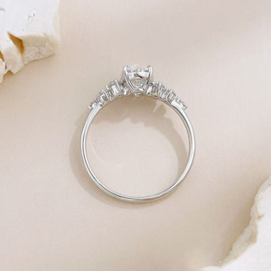<span class=keywords><strong>Anillo</strong></span> de Diamante Cultivado en Laboratorio de Gran Quilate, Amor Eterno, Chapado en <span class=keywords><strong>Oro</strong></span> Blanco de 18K, <span class=keywords><strong>Anillo</strong></span> de Compromiso Solitario Versátil y Elegante para Mujer - Product Image 3