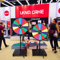 En vente acheter prix gagnant 18/24 pouces roue chanceuse jeux de carnaval trépied effaçable à sec support réglable en hauteur pour les salons professionnels
