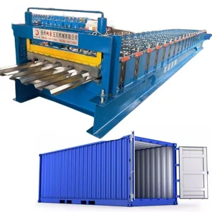 Manufacturer Steel Sheet Carriage Plate Shipping Container Car Carriage Board Panel Cold Roll Forming Machine