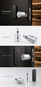 Meilleure Vente : Cylindre de Serrure Intelligent Motorisé MAX02 Bluetooth NFC Tuya TTlock App – Cylindre de Porte Électrique pour Rénovation de Porte - Product Image 4
