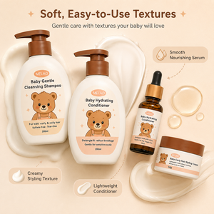 Curly Hair Care Set Gentle <b>Shampoo</b> Conditioner Styling Cream For Kids Coily Hair Sulfate Free Tear Free Daily - Product Image 3