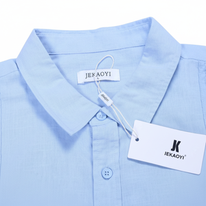 2025 Men's Casual Cotton <b>Linen</b> Long Sleeve <b>Shirts</b> Button-Down Cuban Camp Roll-Up <b>Summer</b> Beach Autumn Woven Fabric - Product Image 1