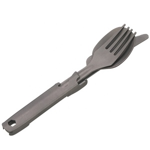 <span class=keywords><strong>Set</strong></span> di posate in titanio, coltello, forchetta, cucchiaio, apribottiglie, <span class=keywords><strong>4</strong></span> pezzi, <span class=keywords><strong>set</strong></span> di posate da campeggio leggero e pratico - Product Image 3