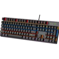 Clavier de jeu mécanique filaire Keywin K101, 104 touches, stock d'usine, clavier de jeu mécanique filaire LED pleine taille OEM