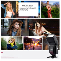 Flash Godox TT520 II con Señal Inalámbrica Integrada de 433MHz + Disparador de Flash para Cámaras DSLR Canon/N Pentax Olympus